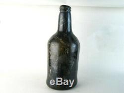 38587 Old Antique Vintage Freeblown Black Glass Wine Pontil English Mallet