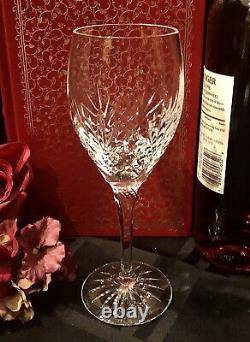 3 Galway O'Hara Red Wine glass cut clear crystal glasses 7 5/8 Vintage