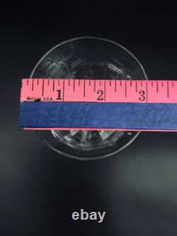 3 Tiffin-Franciscan Etched Optic VINTAGE Pattern Wine Glass Water Goblet Glow(9)