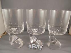 3 Vintage Riedel Joe Colombo Wine Goblets Glasses Asymmetric Asimmetrico 5 7/8