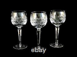 3 Vintage Waterford Crystal Kylemore Hock Wine Glasses