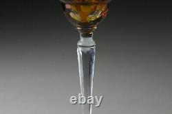 3 Vintage Wine Glass Goblet Hock Cut-to-Clear Crystal