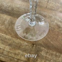 3 Vtg Ajka Emerald Green Wine Glasses 7.75 Cut To Clear Bohemian Czech Glass
