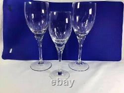 3pcs Vintage Elegant Decorative Crystal Jolie Tall Wine Glasses 8 3/8 x 3