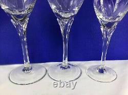 3pcs Vintage Elegant Decorative Crystal Jolie Tall Wine Glasses 8 3/8 x 3