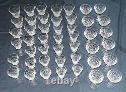 45 Pc Vintage Fostoria Lead Crystal, Kimberly, Water, Wine, Sherbet, Flutes