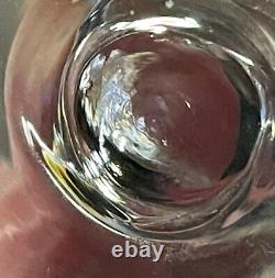 4PC Amethyst Tall Clear Diamond Stem Crystal Wine Water Goblet Glasses 9X3.5