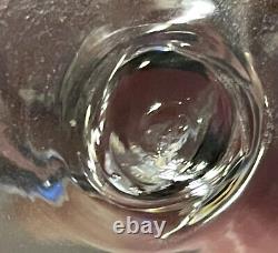 4PC Amethyst Tall Clear Diamond Stem Crystal Wine Water Goblet Glasses 9X3.5
