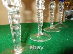 4 Bohemian Czech Colored Crystal Wine Goblets 7
