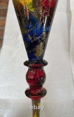 4 Curtea Sticlarului Romanian Euroglass Handblown Handpainted Vintage Wine Glass