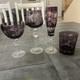 4 Exquisite Vintage Amethyst Purple Crystal Clear Wine/Tumbler Glasses (Poland)