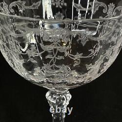 4 Fostoria Navarre Crystal Etched 5-1/2 Champagne/ Wine Glasses EUC