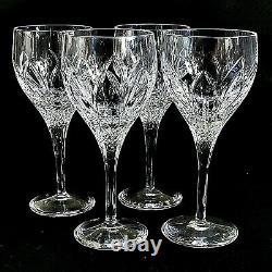 4 (Four) ATLANTIS CHARTRES Cut Lead Crystal Wine Glasses Signed DISCONTINUED