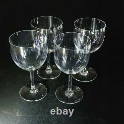 4 (Four) BACCARAT MONTAIGNE Vintage Lead Crystal Claret Wine Glasses-DISCONT