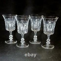 4 (Four) GORHAM DE MEDICI Cut Lead Crystal Wine Glasses-Signed DISCONTINUED