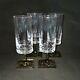 4 (Four) ROSENTHAL LINEAR SMOKE Crystal White Wine Glasses MCM- Signed DISCONT