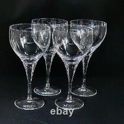 4 (Four) ROSENTHAL LOTUS PLAIN Crystal White Wine Glasses Signed