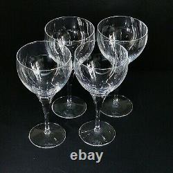 4 (Four) ROSENTHAL LOTUS PLAIN Crystal White Wine Glasses Signed