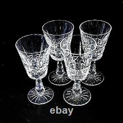 4 (Four) WATERFORD KYLEMORE Cut Lead Crystal Claret Glasses -Signed DISCONTINUED