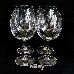 4 (Four) WATERFORD Marquis VINTAGE Crystal Red Wine Glasses Signed w Tag-DISCONT