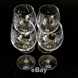 4 (Four) WATERFORD Marquis VINTAGE Crystal Red Wine Glasses Signed w Tag-DISCONT