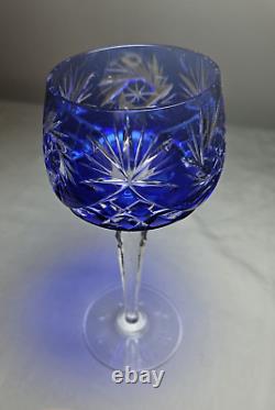 4 Nachtmann Cut to Clear Crystal Wine Glasses Mid-Century Modern VTG