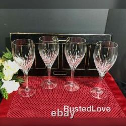 4 Noritake Moondust WINE Glass / Goblet Etched Plants/ flower Vintage goblet