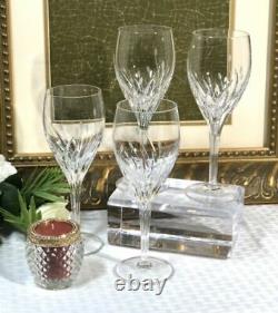 4 Noritake Moondust WINE Glass / Goblet Etched Plants/ flower Vintage goblet