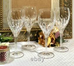 4 Noritake Moondust WINE Glass / Goblet Etched Plants/ flower Vintage goblet