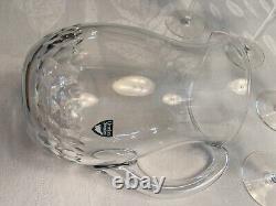 4 Orrefors Crystal Prelude Wine Glasses & Matching Prelude Pitcher Modern