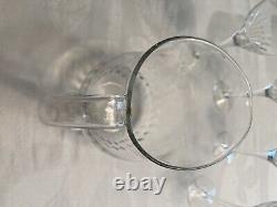 4 Orrefors Crystal Prelude Wine Glasses & Matching Prelude Pitcher Modern