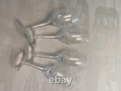 4 Orrefors Crystal Prelude Wine Glasses & Matching Prelude Pitcher Modern