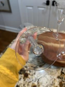 4 VINTAGE CRYSTAL AIR TWIST STEM Wine/champagne Glasses