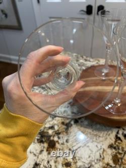 4 VINTAGE CRYSTAL AIR TWIST STEM Wine/champagne Glasses