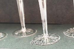 4 VINTAGE, Waterford Crystal Ruby Red Clarendon Wine Hock Glasses, MINT
