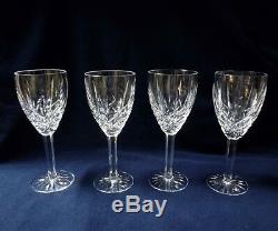 4 VTG ARAGLIN Waterford crystal TALL Wine WATER Iced Tea footed GLASSES 7 7/8