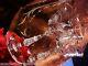 4 Vintage 4oz CUT CRYSTAL Wine CORDIAL Glasses FLOWERS & LEAVES Half TWIST Stems