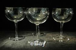 4 Vintage Baccarat Balloon Wines