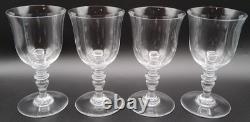4 Vintage Baccarat Crystal Provence 5 5/8 Claret Wine Glasses