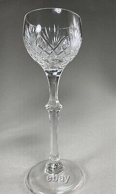 4 Vintage Bohemian Glass Crystal Wine Glasses