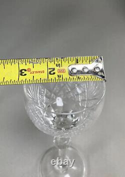 4 Vintage Bohemian Glass Crystal Wine Glasses