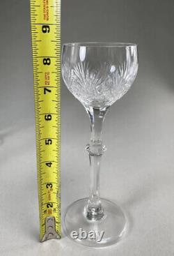 4 Vintage Bohemian Glass Crystal Wine Glasses