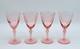 4 Vintage CENTRAL GLASS WORKS Elegant Depression Era Balda Pink 7 Water Goblets