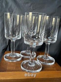 4 Vintage Dansk Karin MCM Red Wine Glasses 7 3/8 Tall 9 oz Capacity France NOS