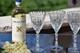 4 Vintage Etched CRYSTAL Wine glasses Water Goblets, Fostoria, Chintz