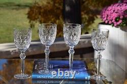 4 Vintage Etched Crystal Wine Glasses Crystal Clear Industries, Celine, 1990's