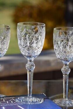 4 Vintage Etched Crystal Wine Glasses Crystal Clear Industries, Celine, 1990's