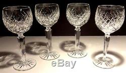 4 Vintage Waterford Avoca Wine Hock Glasses 7 3/8 Made In Ireland