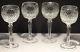 4 Vintage Waterford Crystal Alana Wine Hock Glasses Marked Gothic Ireland