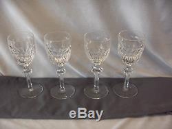 4 Vintage Waterford Crystal Curraghmore 5 7/8 Port Wine Thumbprint Cut Panel